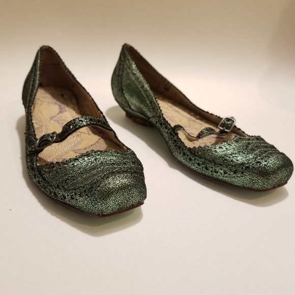 Irregular Choice Green Metallic Shoes - Picture 3 of 5